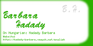 barbara hadady business card
